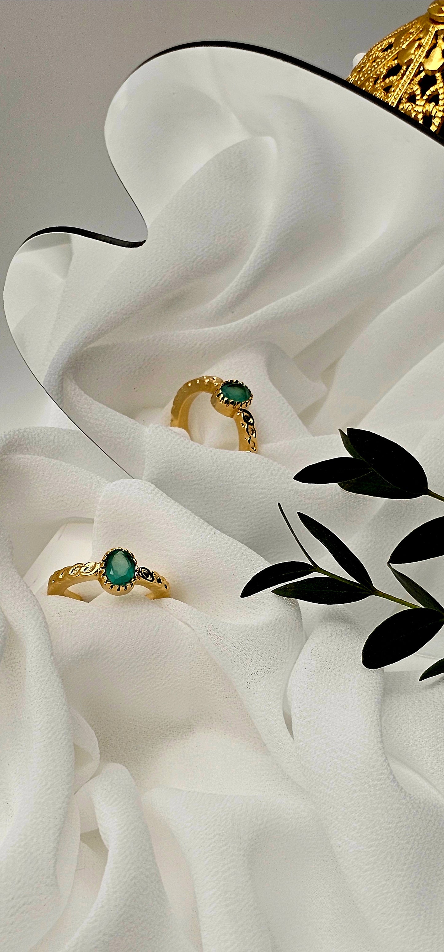 Dainty Atlantis Green Ring