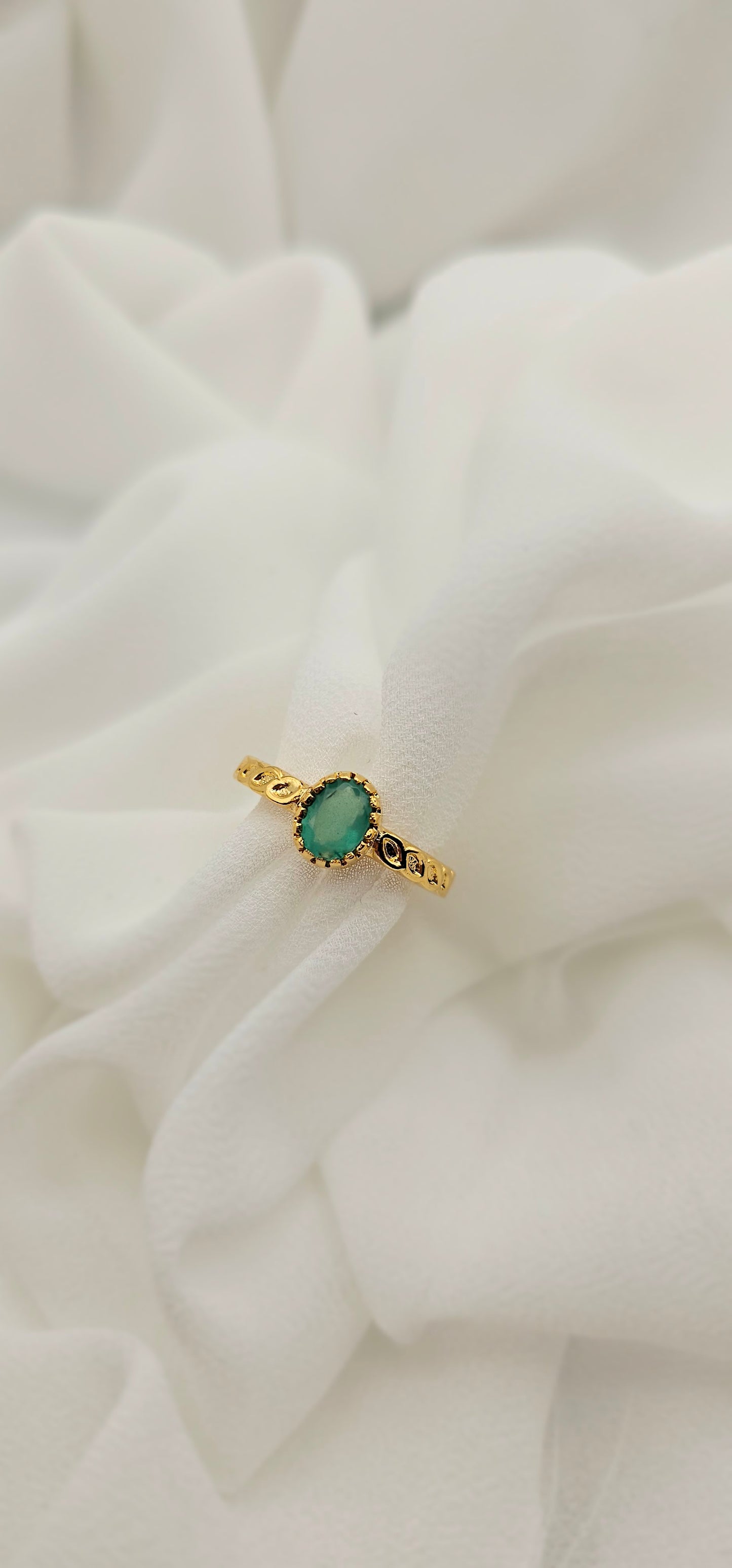 Dainty Atlantis Green Ring