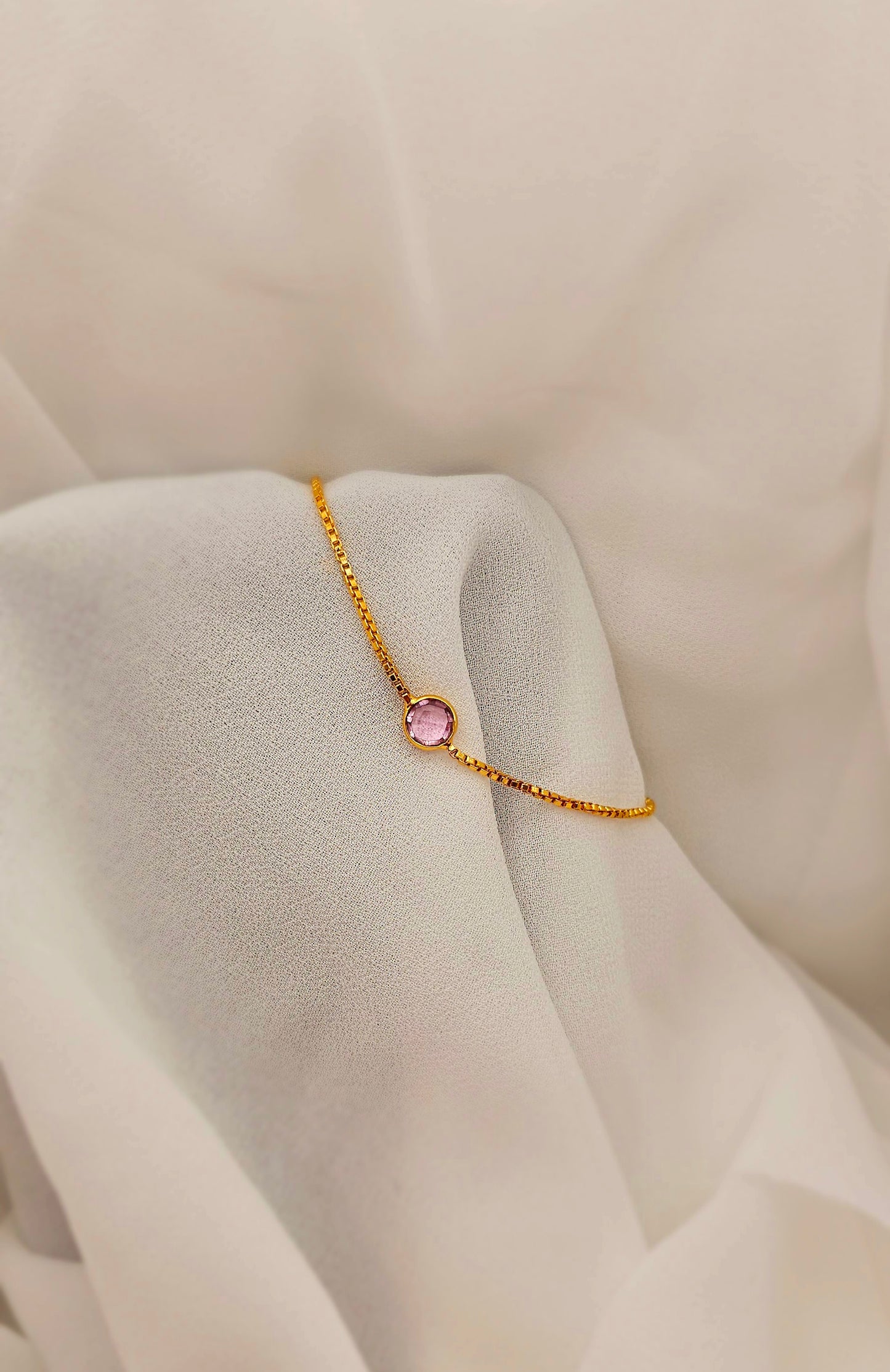 Single Cherry Blossom Gem Bracelet