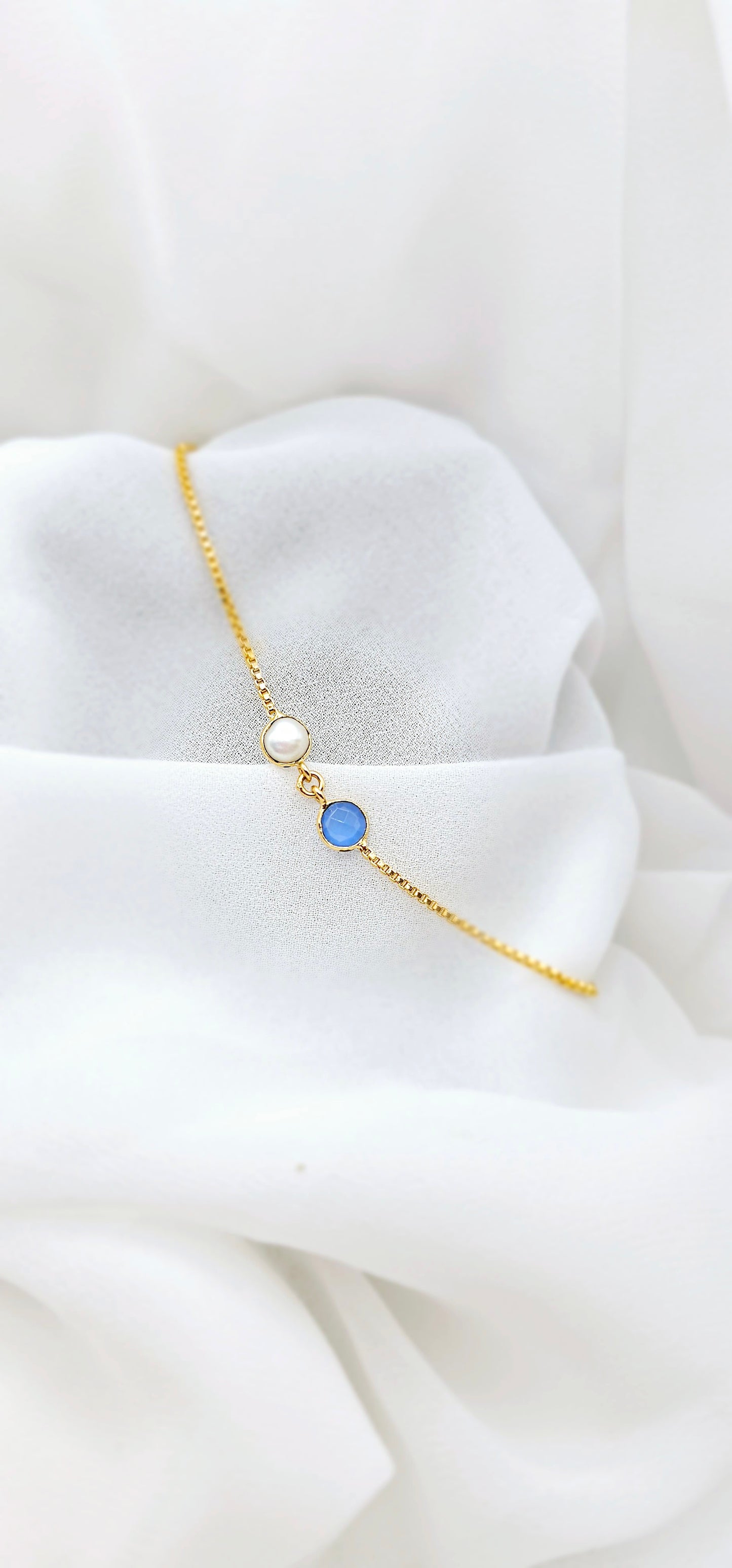 Duo Gem Ocean Pearl Bracelet