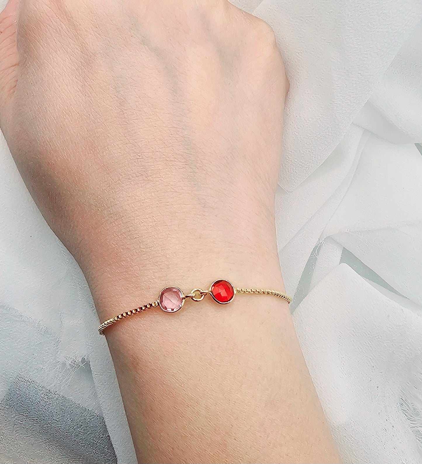 Duo Gem Wild Rose & Ruby Bracelet