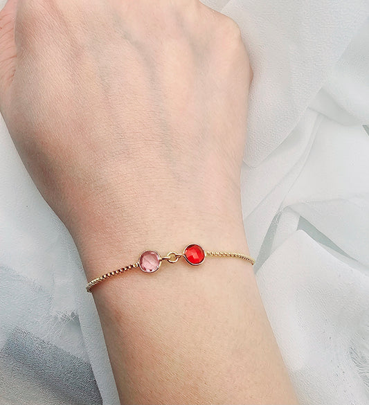 Duo Gem Wild Rose & Ruby Bracelet