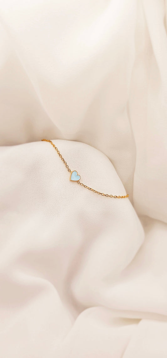 Mini Blue Bell Heart Bracelet