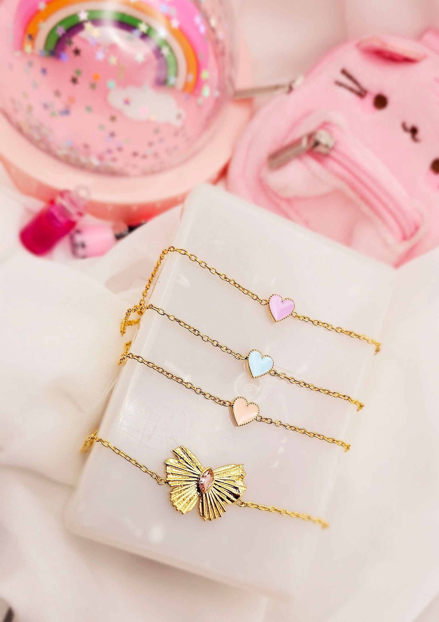 Mini Blue Bell Heart Bracelet