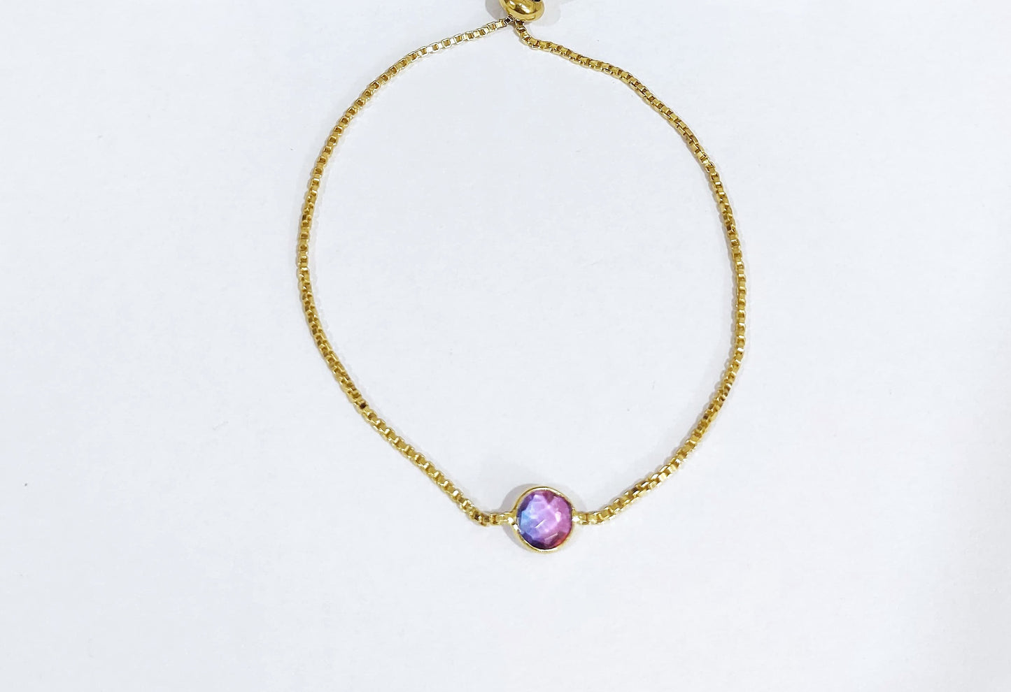Single Iridescent Gem Bracelet