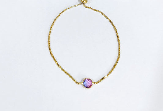 Single Iridescent Gem Bracelet