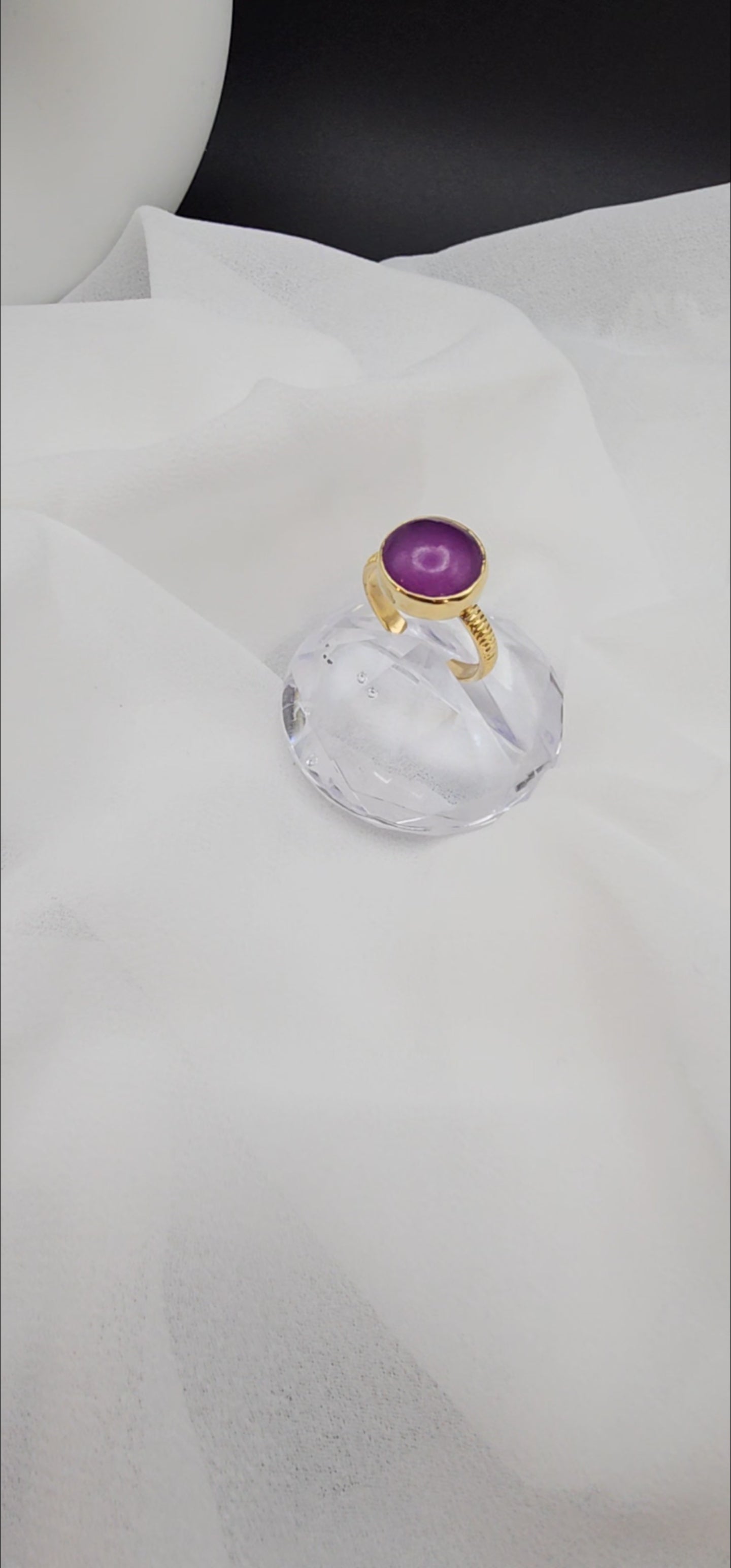 Round Cushion Violet Ring